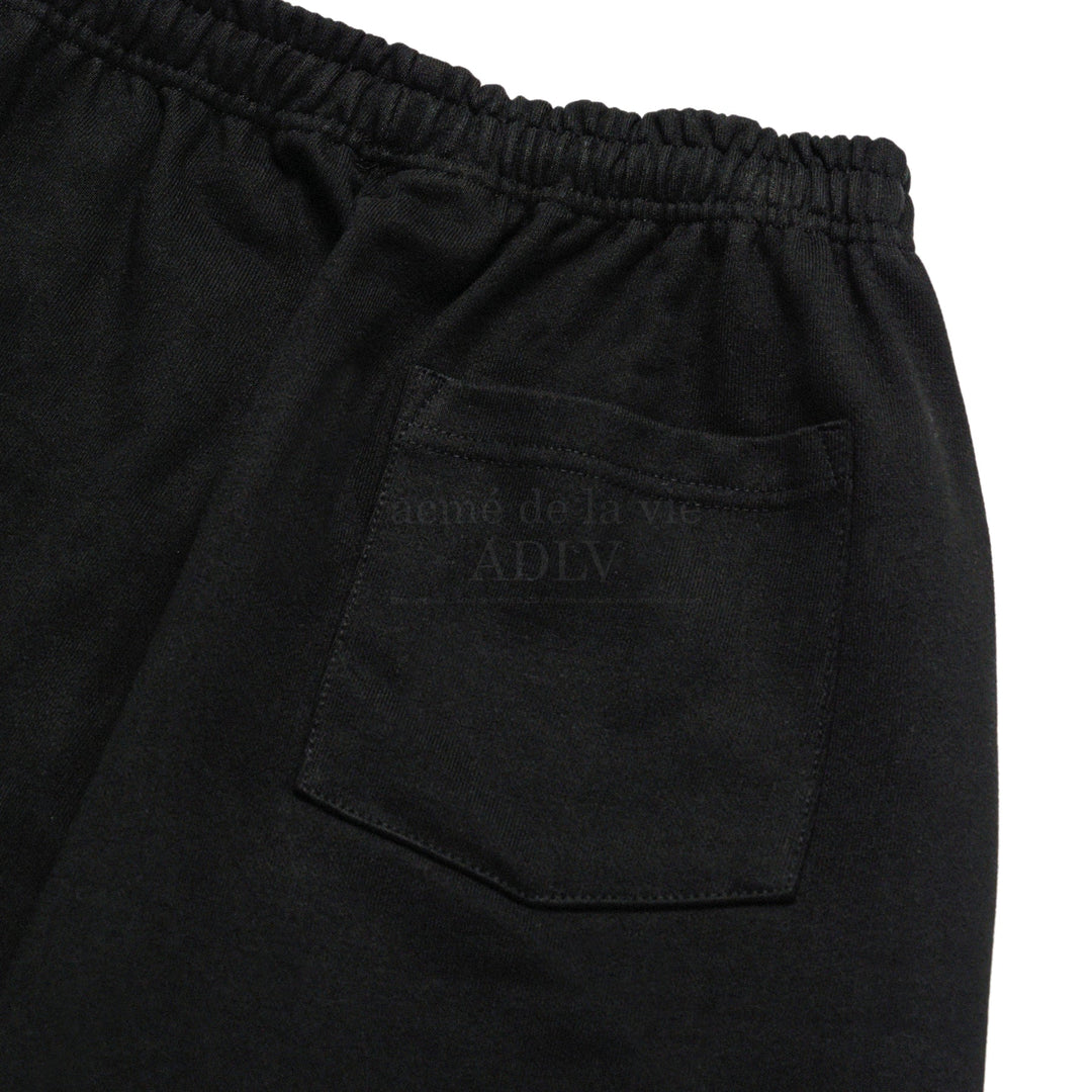 ADLV x HOSHI ROUND SCRIPT BOUCLE LOGO PANTS BLACK