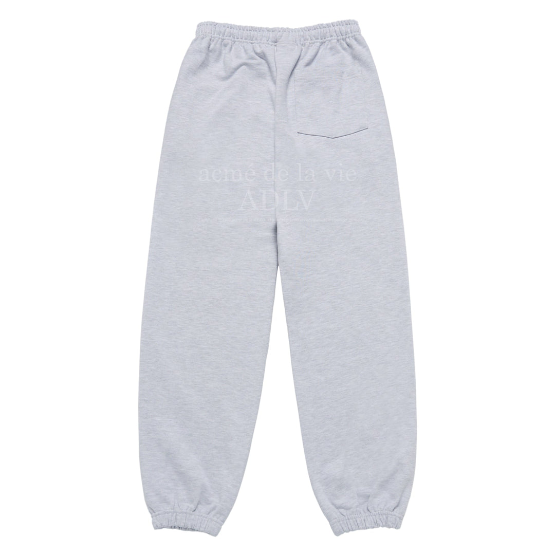 ADLV x HOSHI ROUND SCRIPT BOUCLE LOGO PANTS GREY