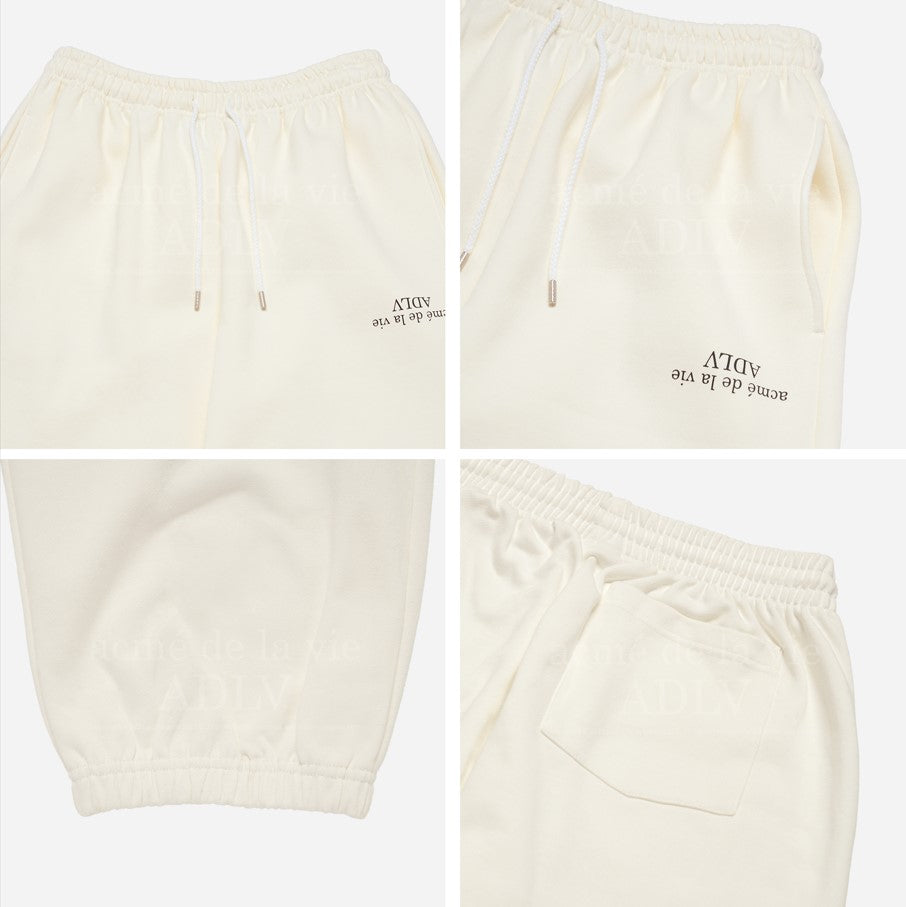 ADLV UPSIDE DOWN LOGO NAPPING ZURRY PANTS IVORY