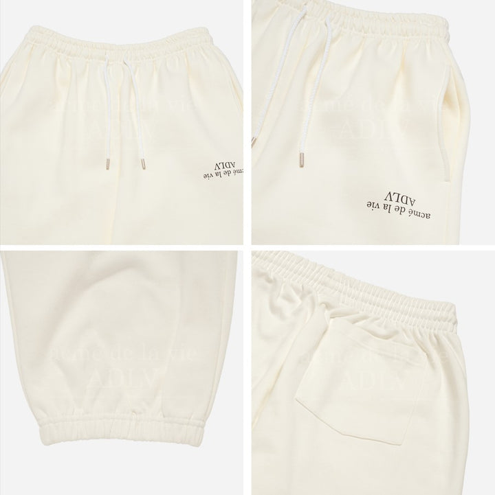 ADLV UPSIDE DOWN LOGO NAPPING ZURRY PANTS IVORY