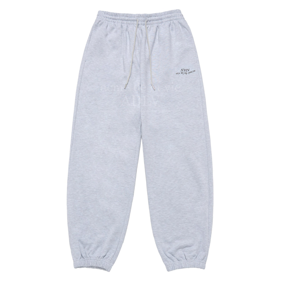 ADLV UPSIDE DOWN LOGO NAPPING ZURRY PANTS MELANGE