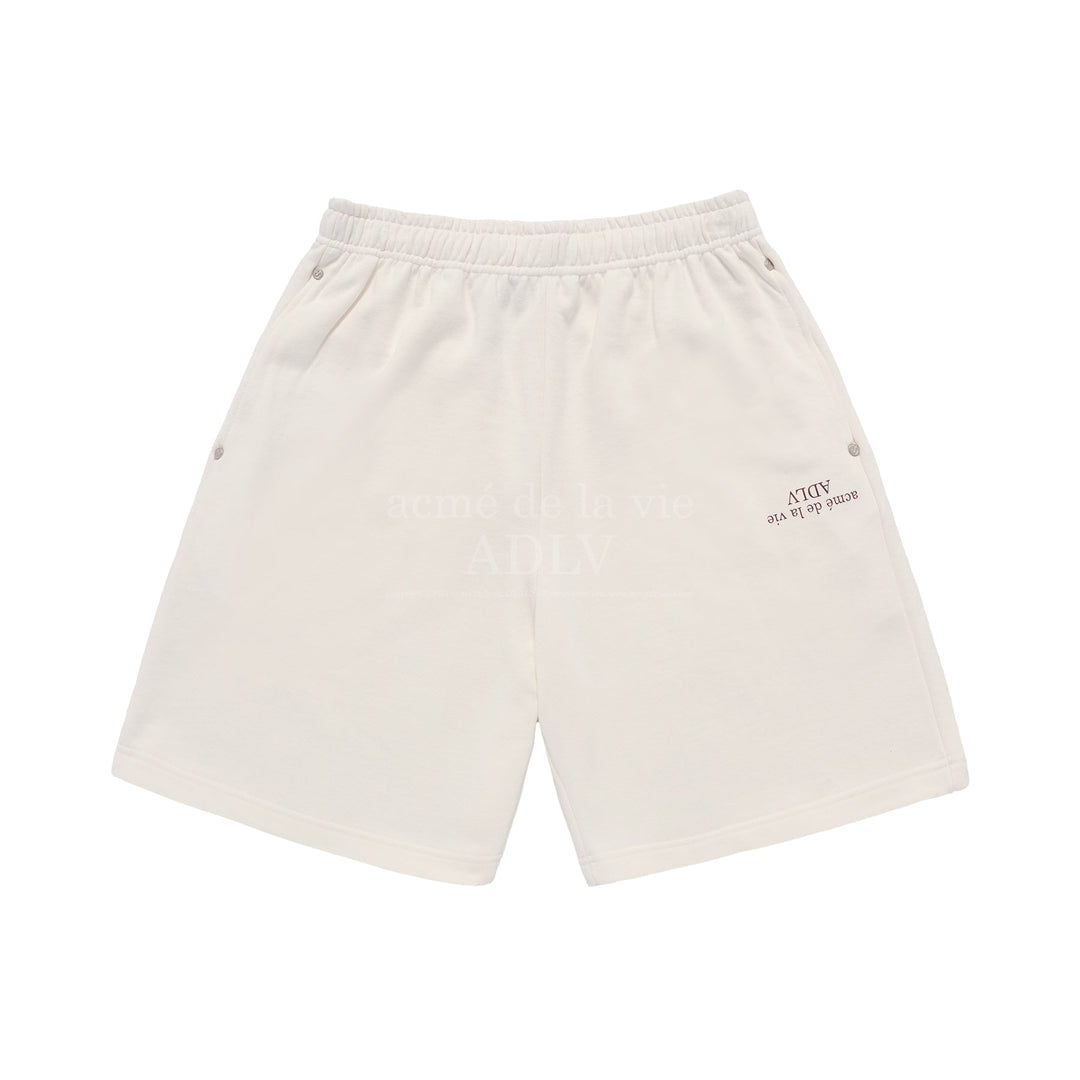 ADLV x HOSHI UPSIDE DOWN BASIC LOGO SHORT PANTS CREAM