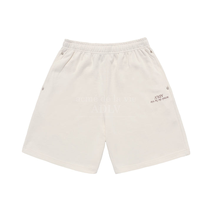 ADLV x HOSHI UPSIDE DOWN BASIC LOGO SHORT PANTS CREAM