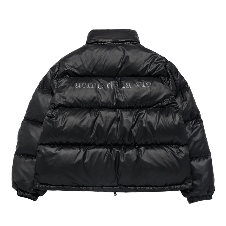 ADLV X HOSHI BASIC LOGO OVERSIZE SHORT DUCK DOWN JACKET BLACK