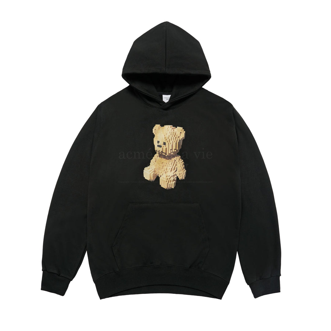 ADLV x HOSHI BLOCK BEAR HOODIE BLACK