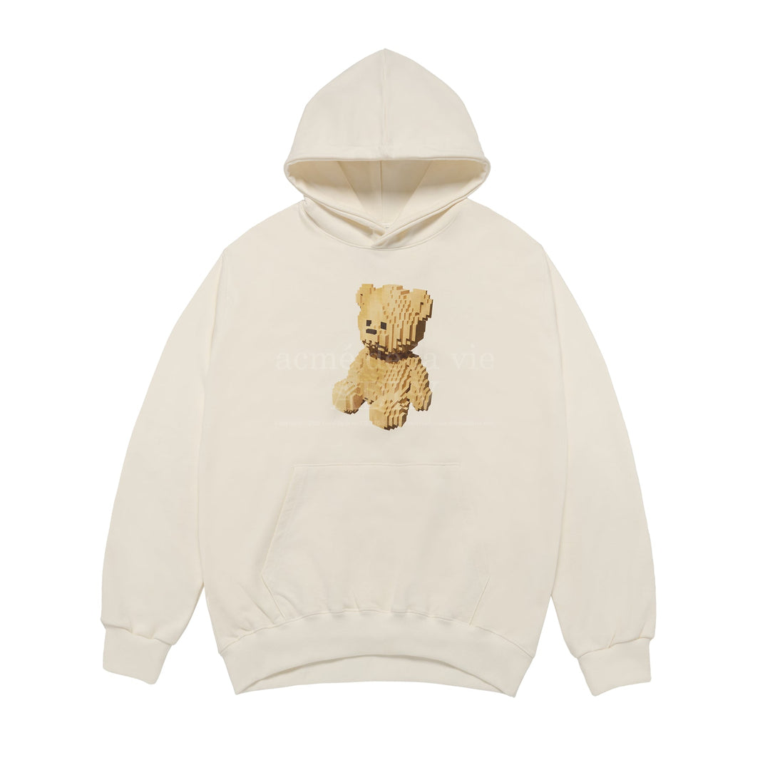 ADLV x HOSHI BLOCK BEAR HOODIE CREAM