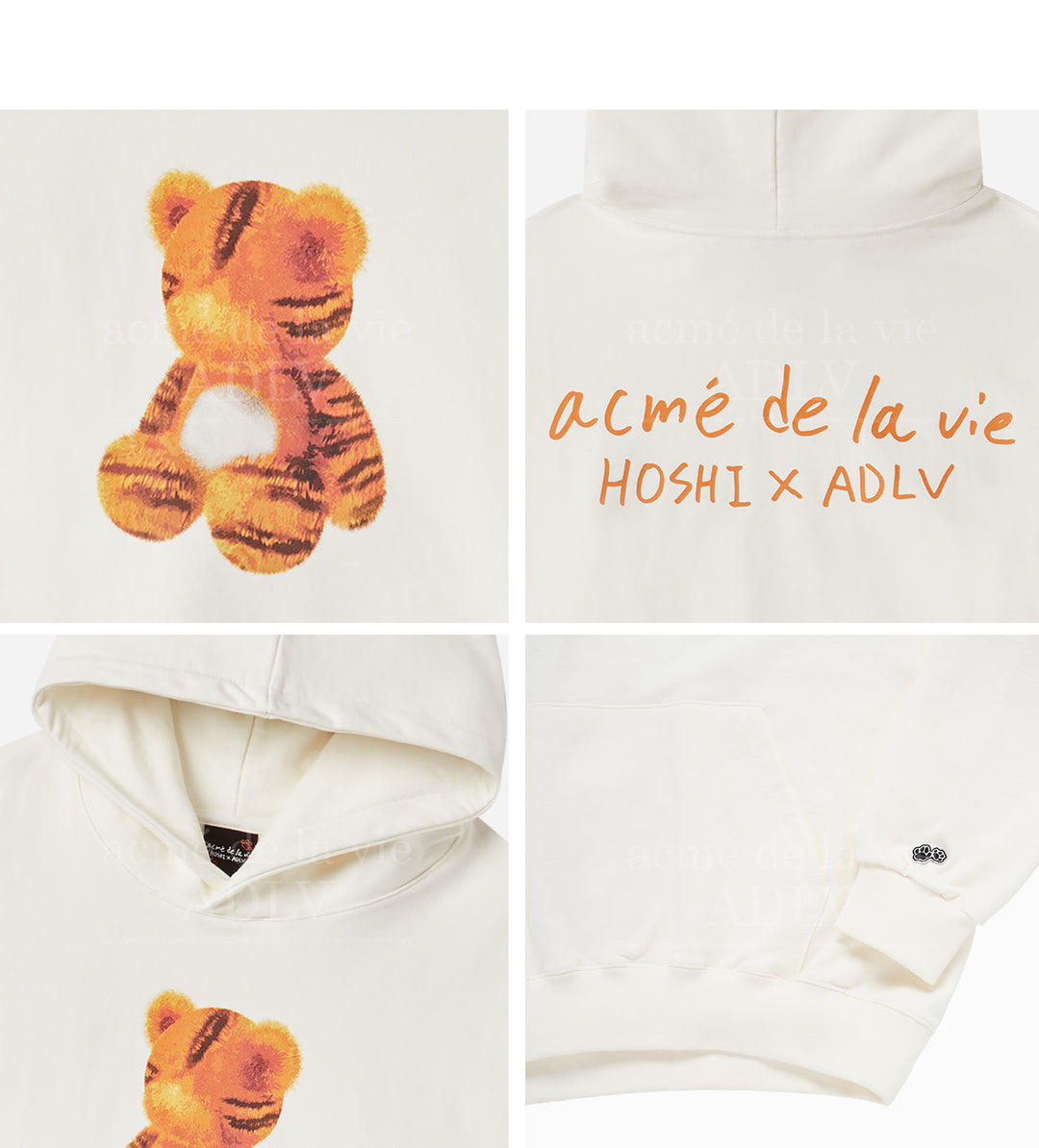 ADLV X HOSHI TIGER FIGURE HOODIE CREAM