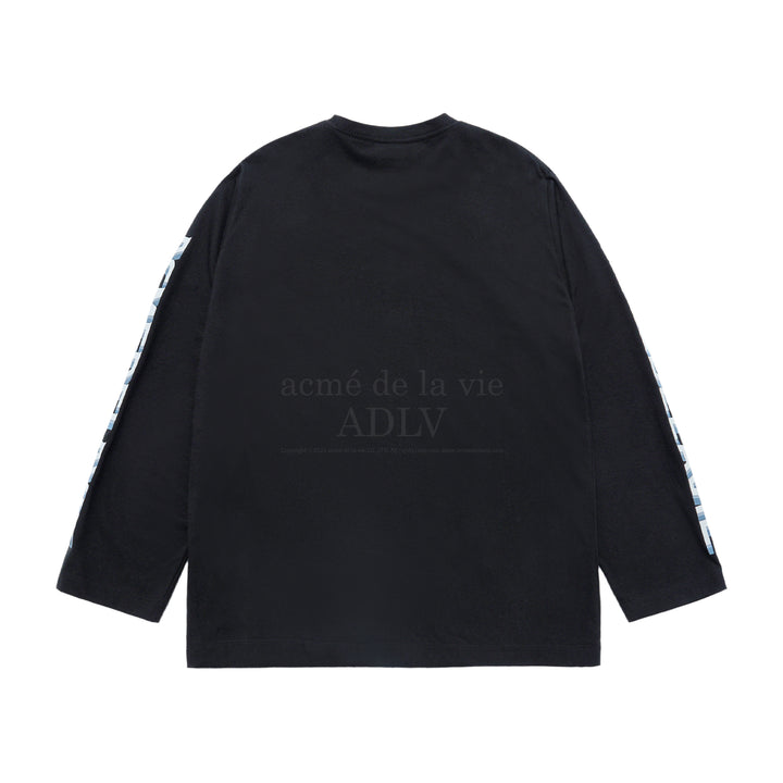 SLEEVE LETTERING LOGO LONG SLEEVE T-SHIRT BLACK