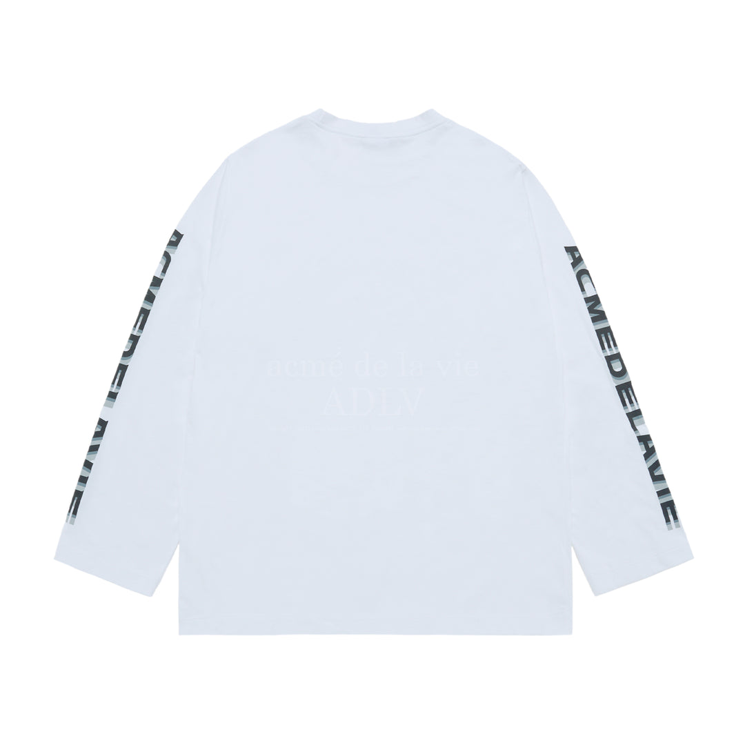 SLEEVE LETTERING LOGO LONG SLEEVE T-SHIRT WHITE