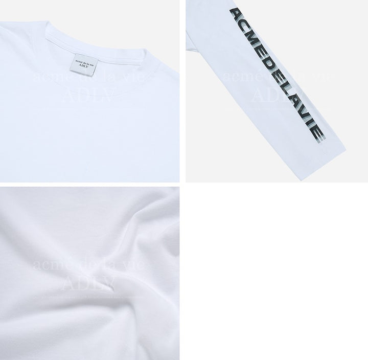 SLEEVE LETTERING LOGO LONG SLEEVE T-SHIRT WHITE