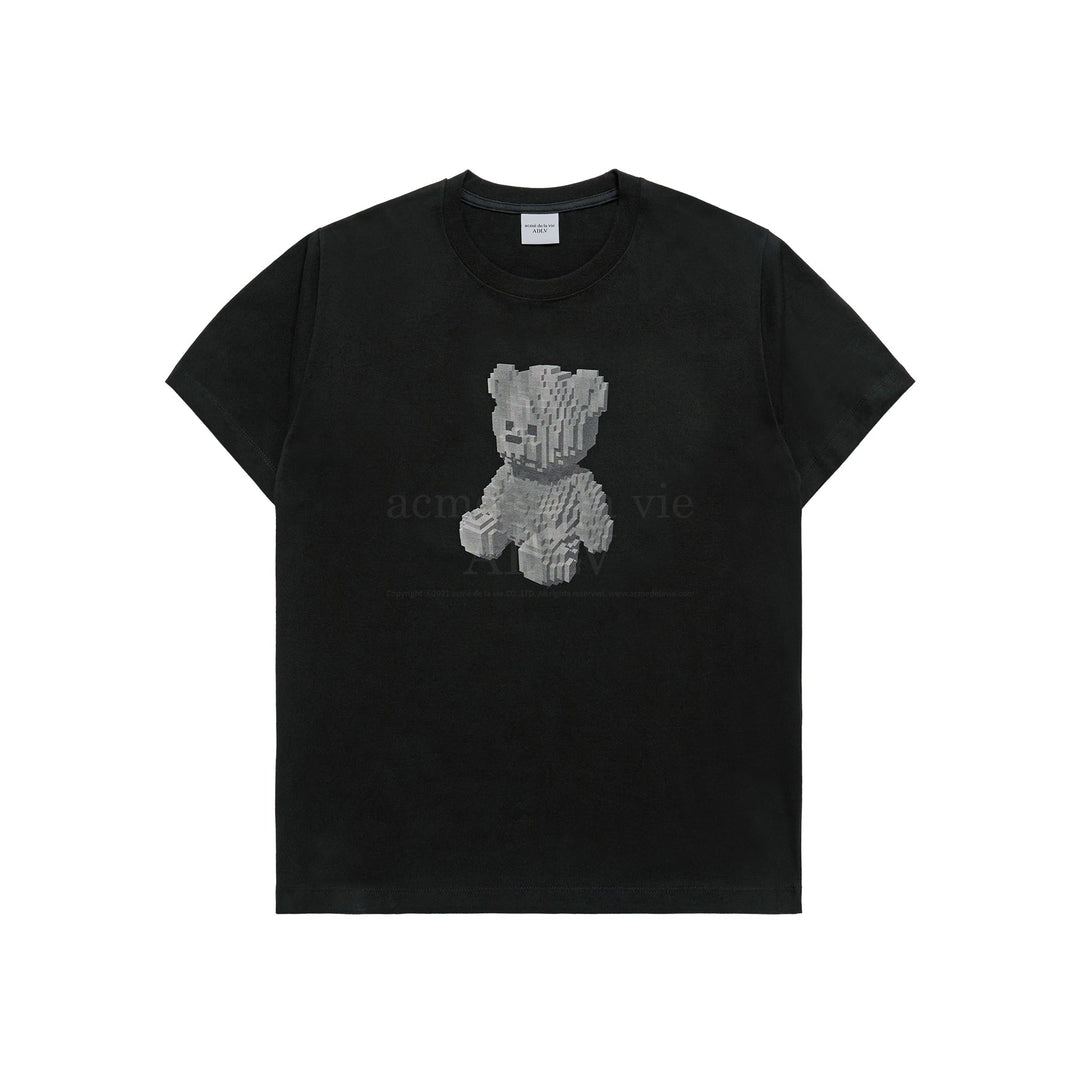 ADLV x HOSHI BLOCK BEAR SHORT SLEEVE T-SHIRT BLACK