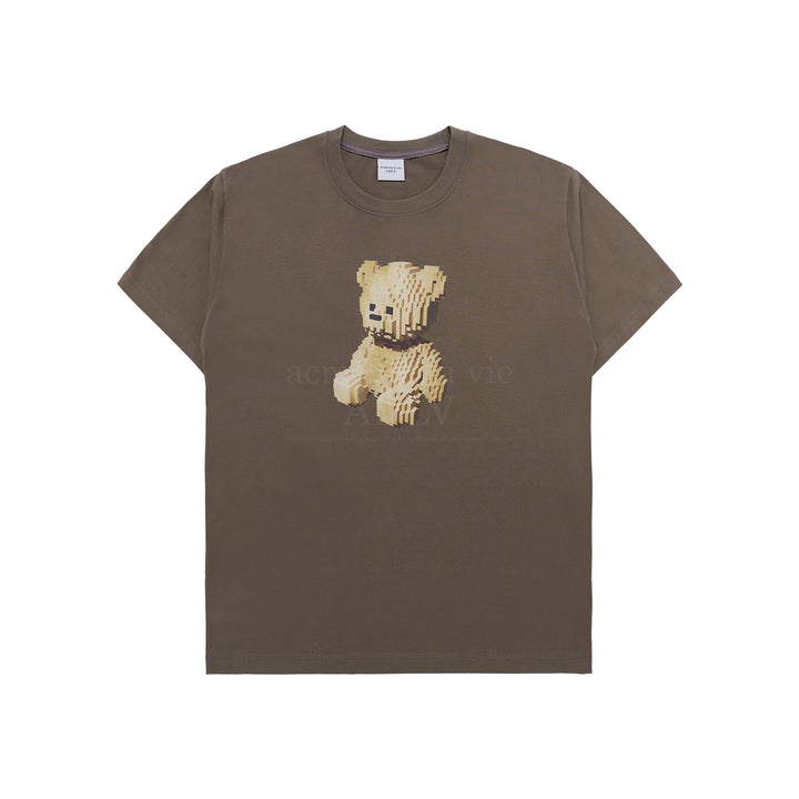 ADLV x HOSHI BLOCK BEAR SHORT SLEEVE T-SHIRT COCOA