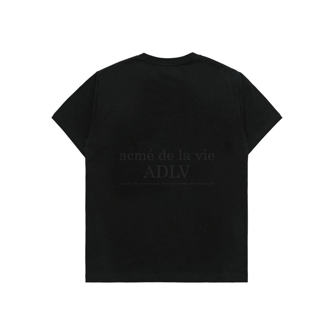 ADLV x HOSHI BLUR SKETCH BEAR SHORT SLEEVE T-SHIRT BLACK