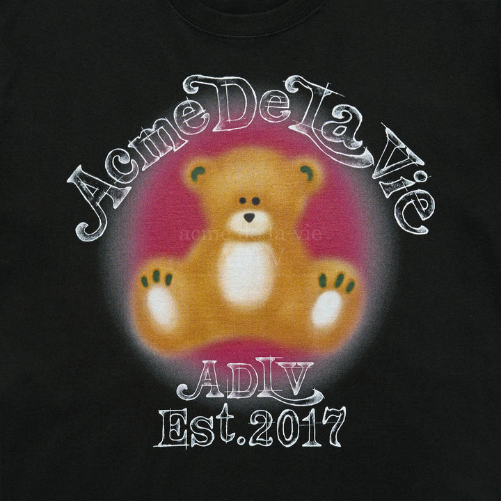 ADLV x HOSHI BLUR SKETCH BEAR SHORT SLEEVE T-SHIRT BLACK