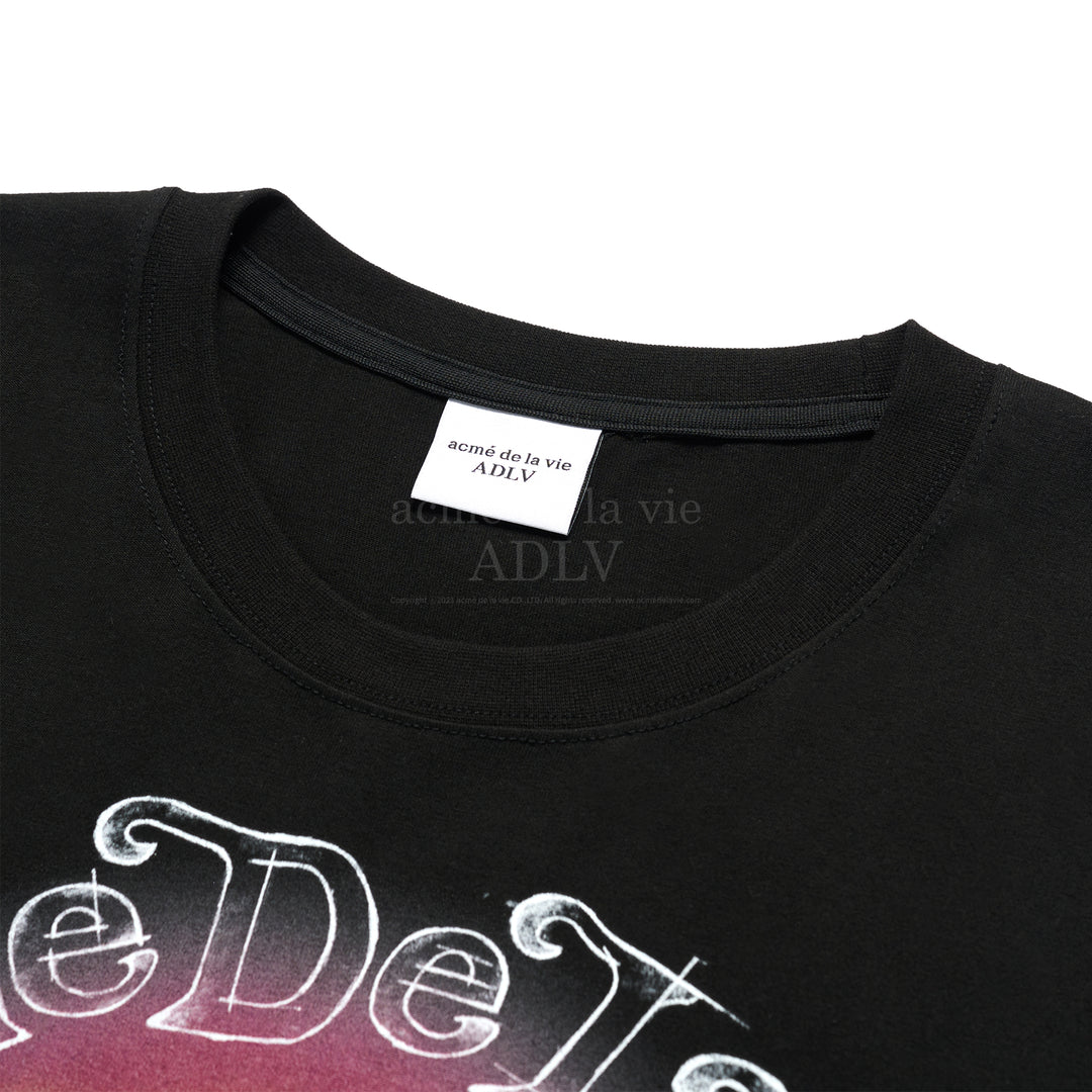 ADLV x HOSHI BLUR SKETCH BEAR SHORT SLEEVE T-SHIRT BLACK