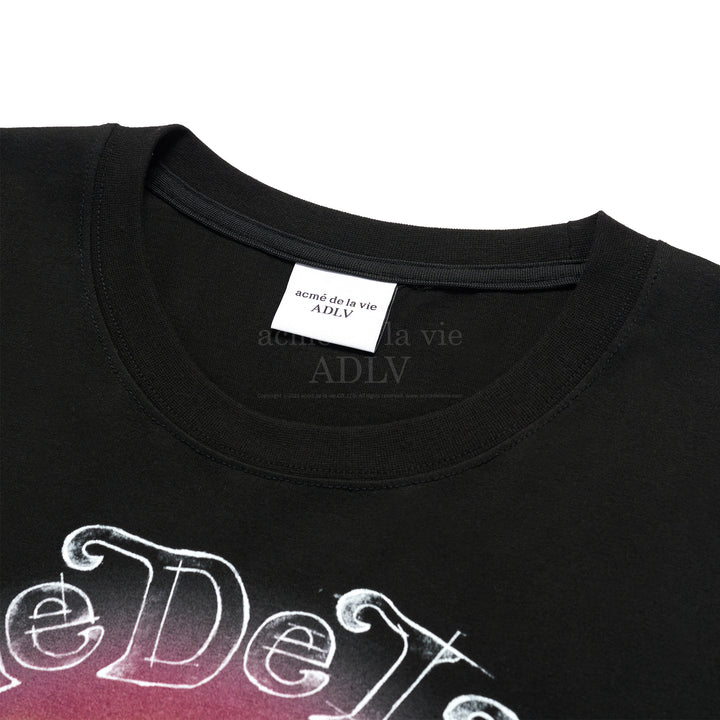 ADLV x HOSHI BLUR SKETCH BEAR SHORT SLEEVE T-SHIRT BLACK