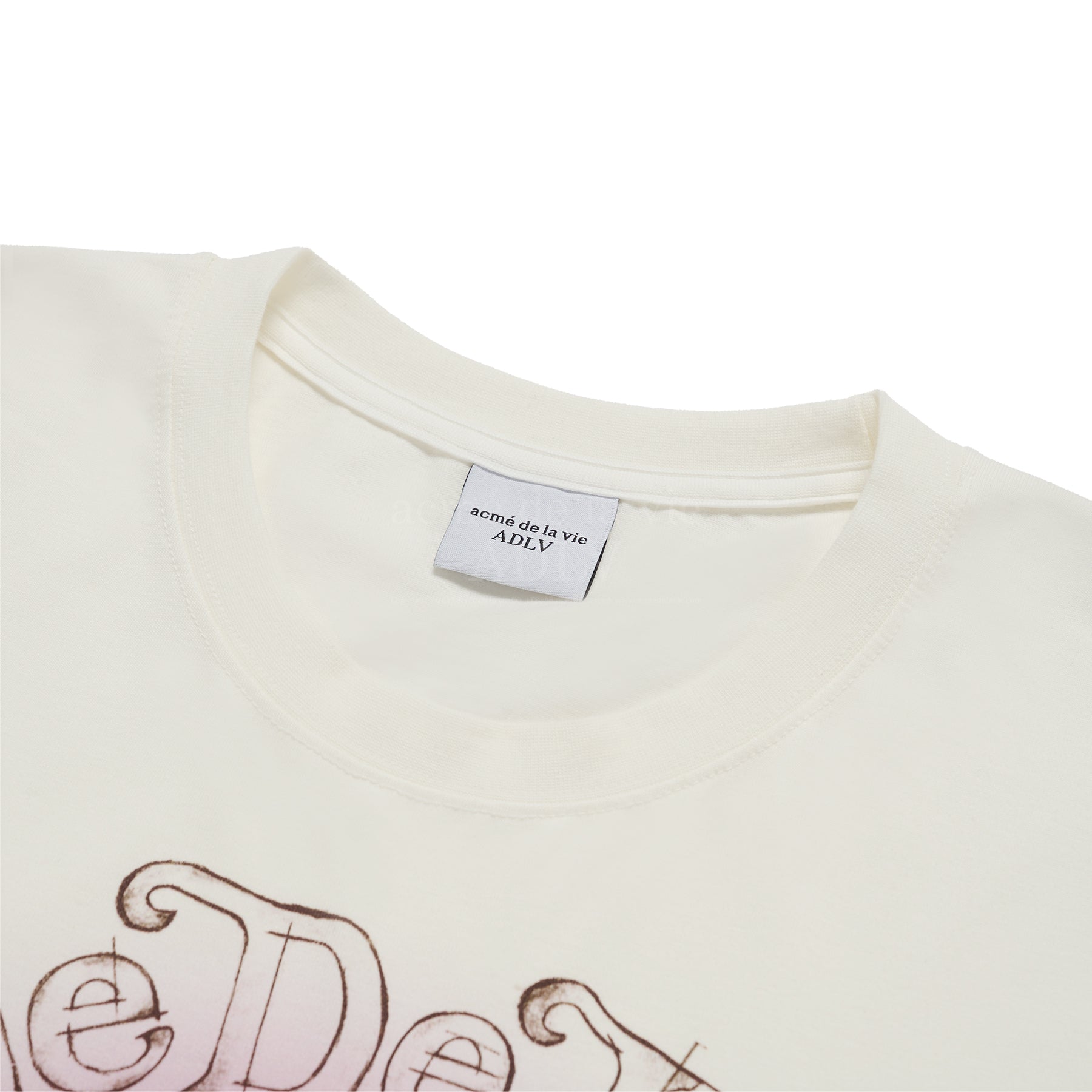ADLV x Hoshi | BLUR SKETCH BEAR SHORT SLEEVE T-SHIRT CREAM