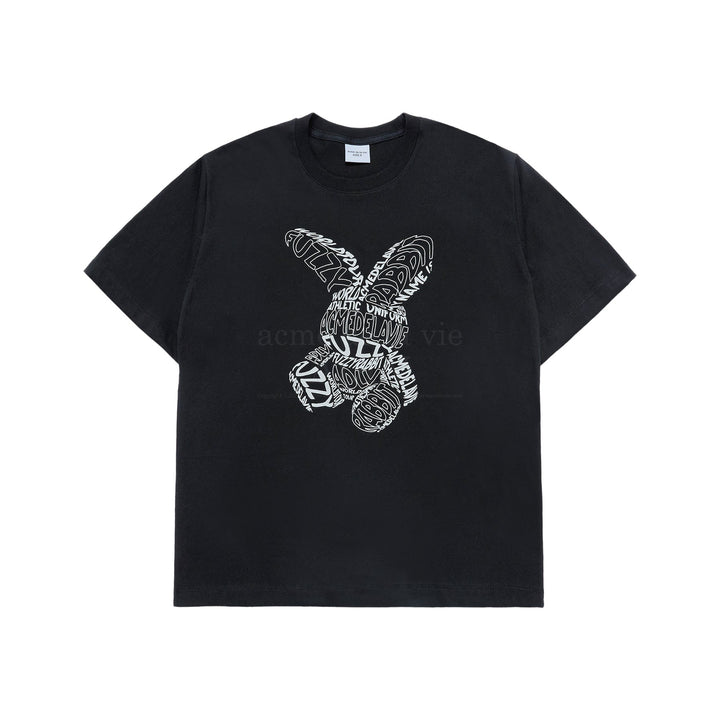 ADLV LETTERING RABBIT SHORT SLEEVE T-SHIRT BLACK