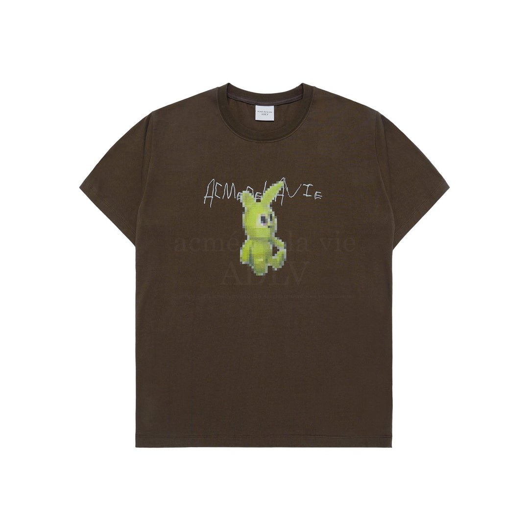 ADLV x HOSHI RETRO RABBIT SHORT SLEEVE T-SHIRT BROWN