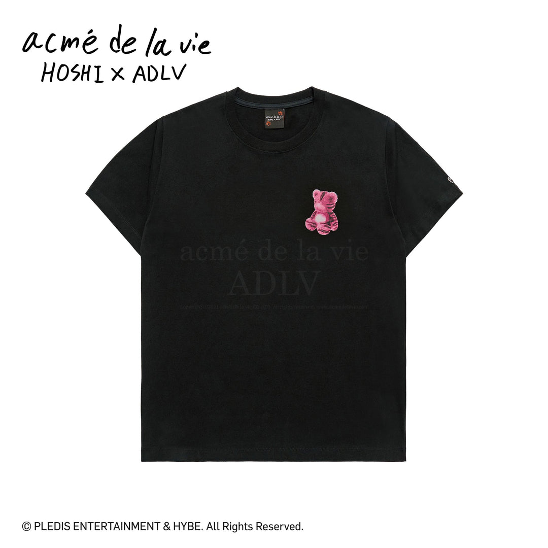 ADLV X HOSHI TIGER FIGURE SHORT SLEEVE T-SHIRT BLACK