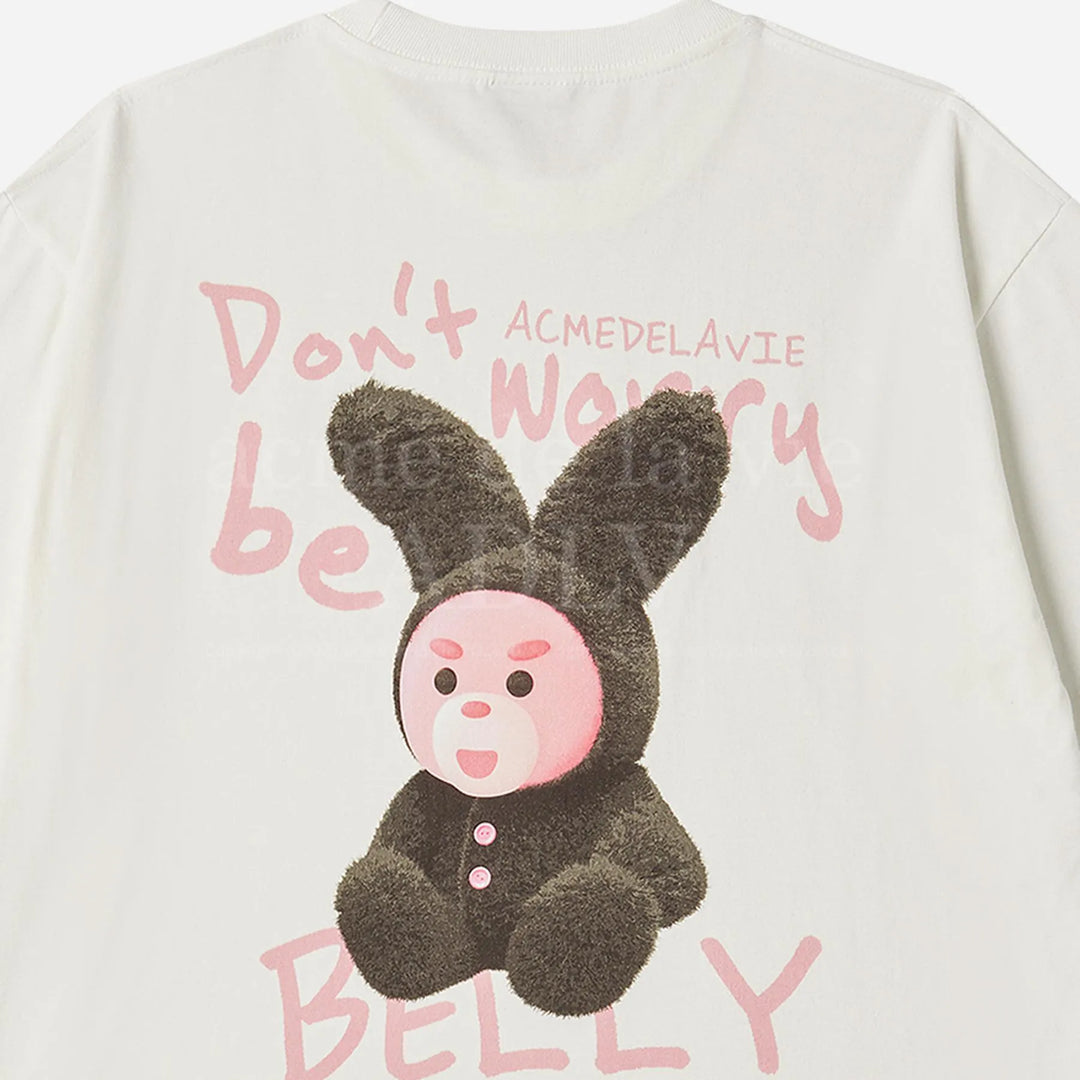 RABBIT BELLY CREAM T-SHIRT