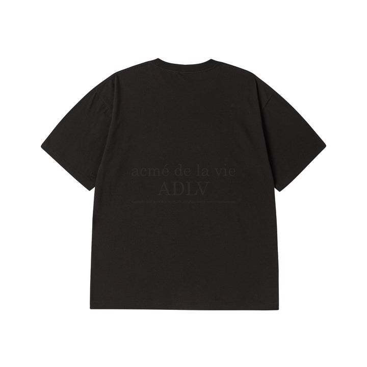 SPRAY OVERLAY LOGO SHORT SLEEVE T-SHIRT BLACK