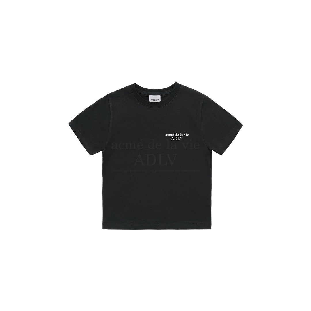 ADLV x KIDS BASIC LOGO SHORT SLEEVE T-SHIRT BLACK