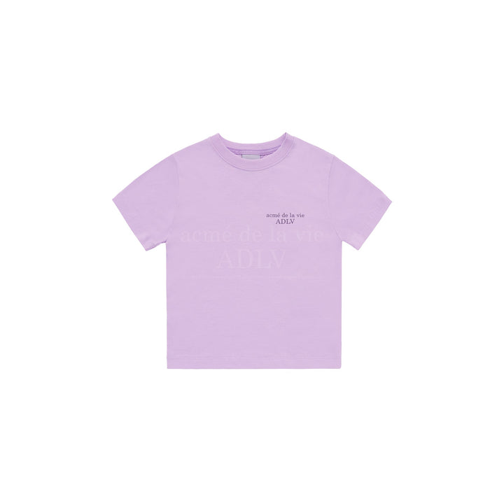 ADLV x KIDS BASIC LOGO SHORT SLEEVE T-SHIRT LIGHT PURPLE