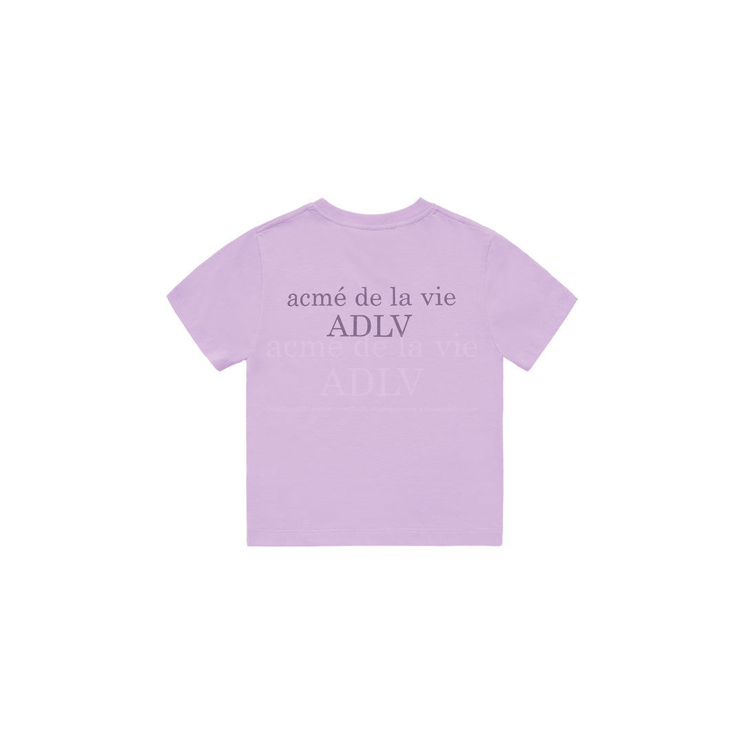 ADLV x KIDS BASIC LOGO SHORT SLEEVE T-SHIRT LIGHT PURPLE