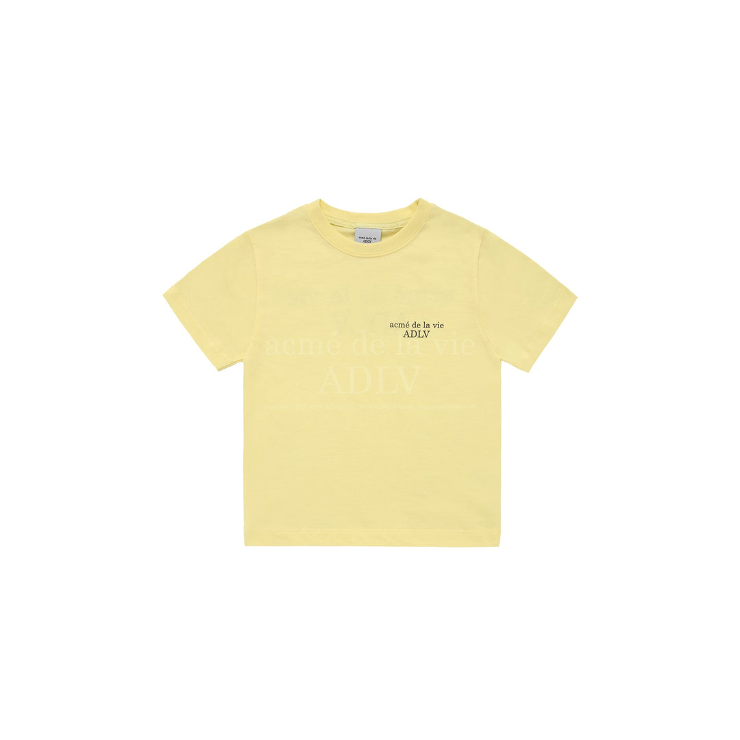 ADLV x KIDS BASIC LOGO SHORT SLEEVE T-SHIRT LIGHT YELLOW