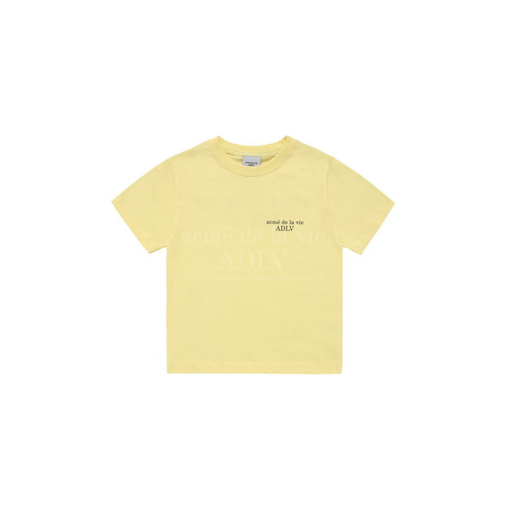 ADLV x KIDS BASIC LOGO SHORT SLEEVE T-SHIRT LIGHT YELLOW