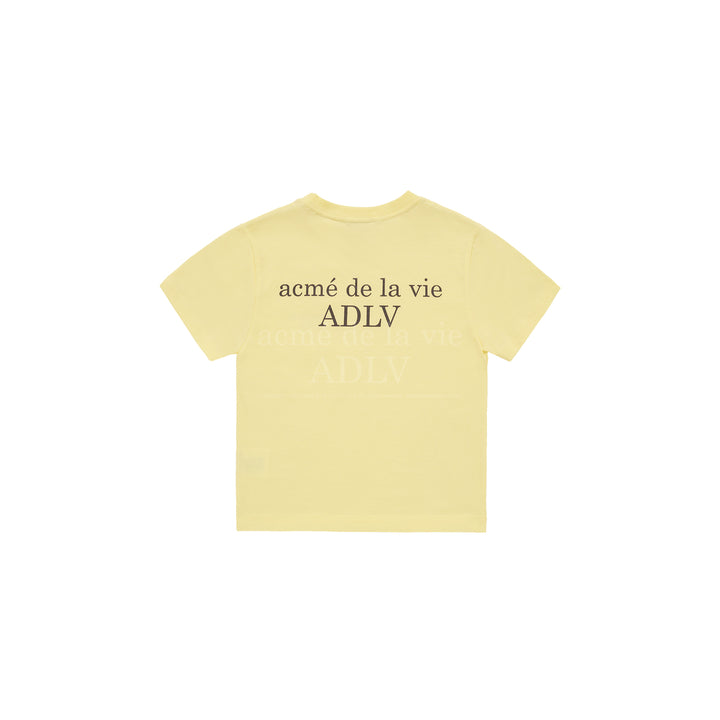 ADLV x KIDS BASIC LOGO SHORT SLEEVE T-SHIRT LIGHT YELLOW