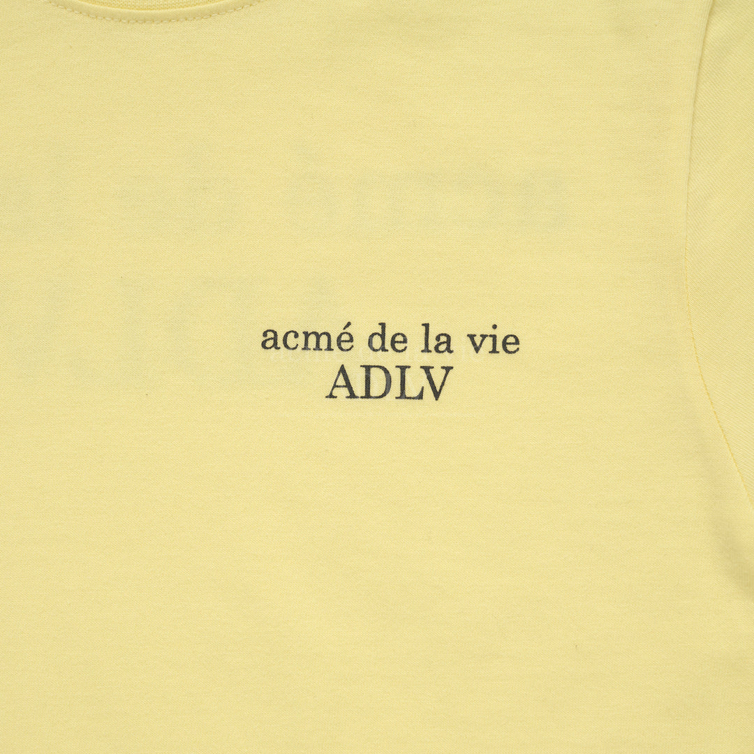 ADLV x KIDS BASIC LOGO SHORT SLEEVE T-SHIRT LIGHT YELLOW