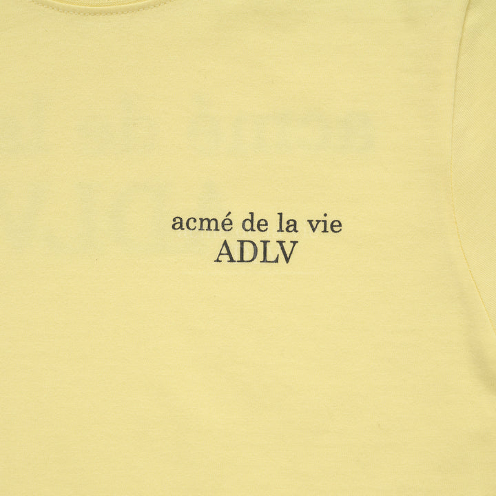 ADLV x KIDS BASIC LOGO SHORT SLEEVE T-SHIRT LIGHT YELLOW