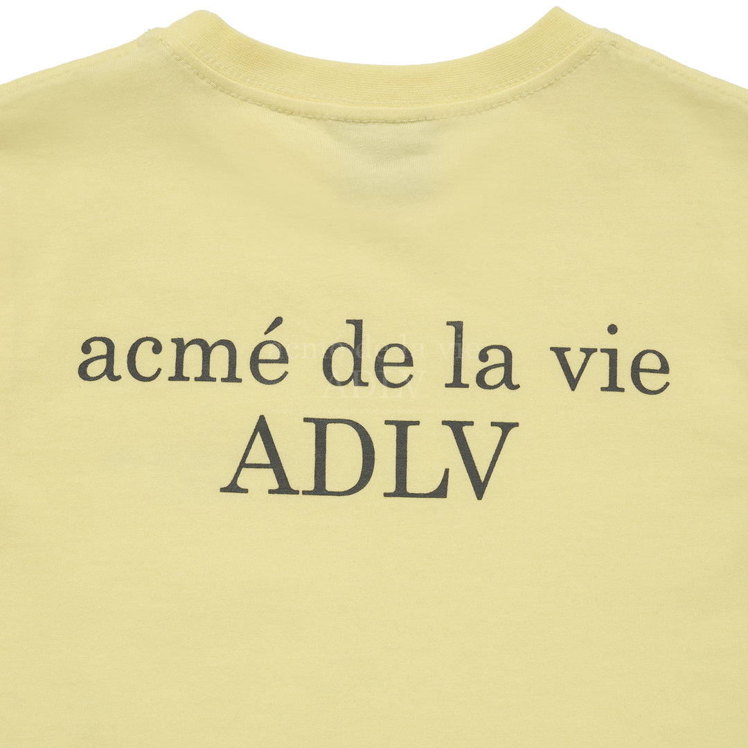 ADLV x KIDS BASIC LOGO SHORT SLEEVE T-SHIRT LIGHT YELLOW