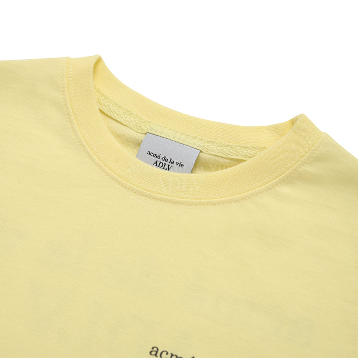 ADLV x KIDS BASIC LOGO SHORT SLEEVE T-SHIRT LIGHT YELLOW