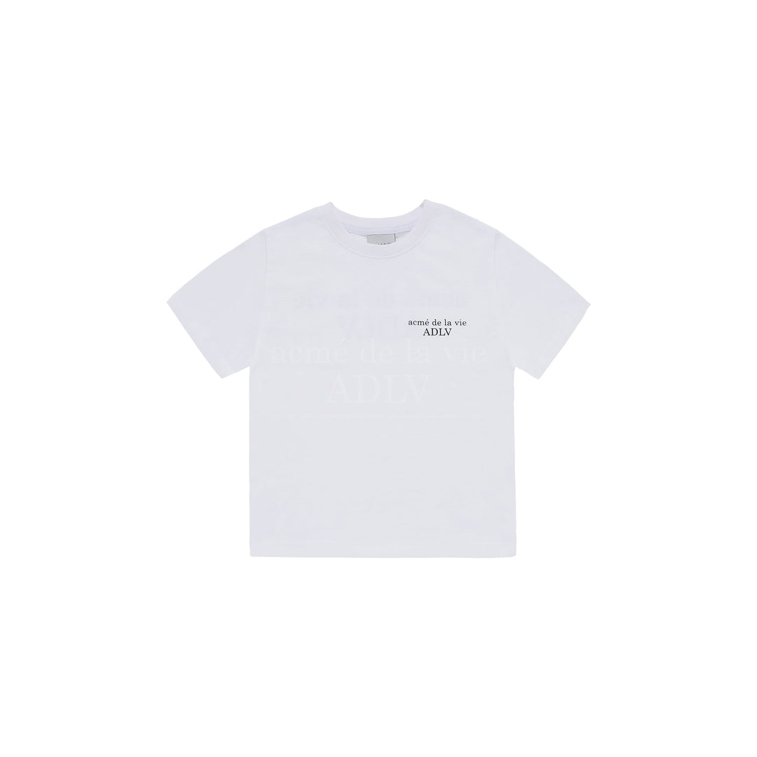 ADLV x KIDS BASIC LOGO SHORT SLEEVE T-SHIRT WHITE