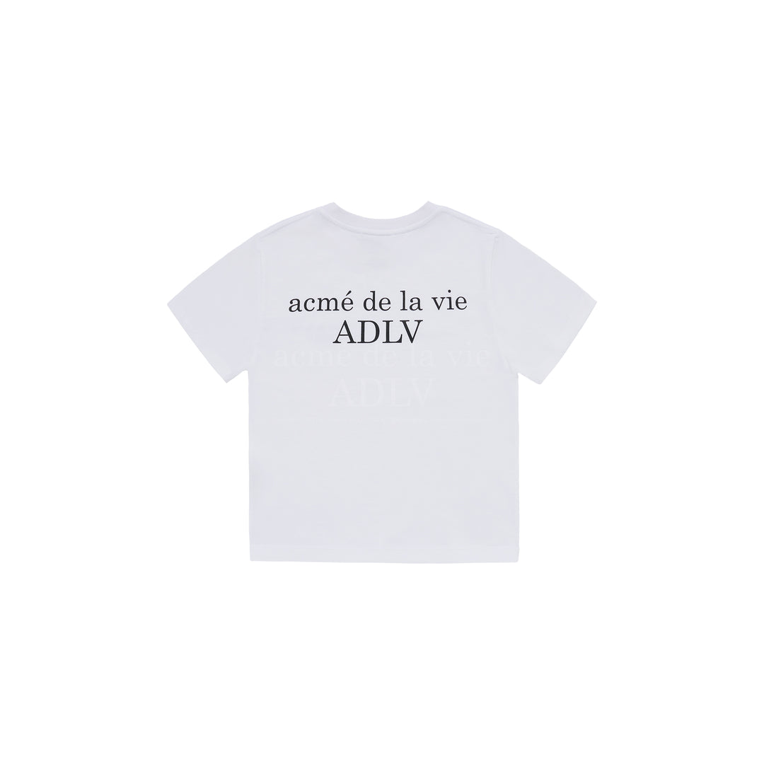 ADLV x KIDS BASIC LOGO SHORT SLEEVE T-SHIRT WHITE