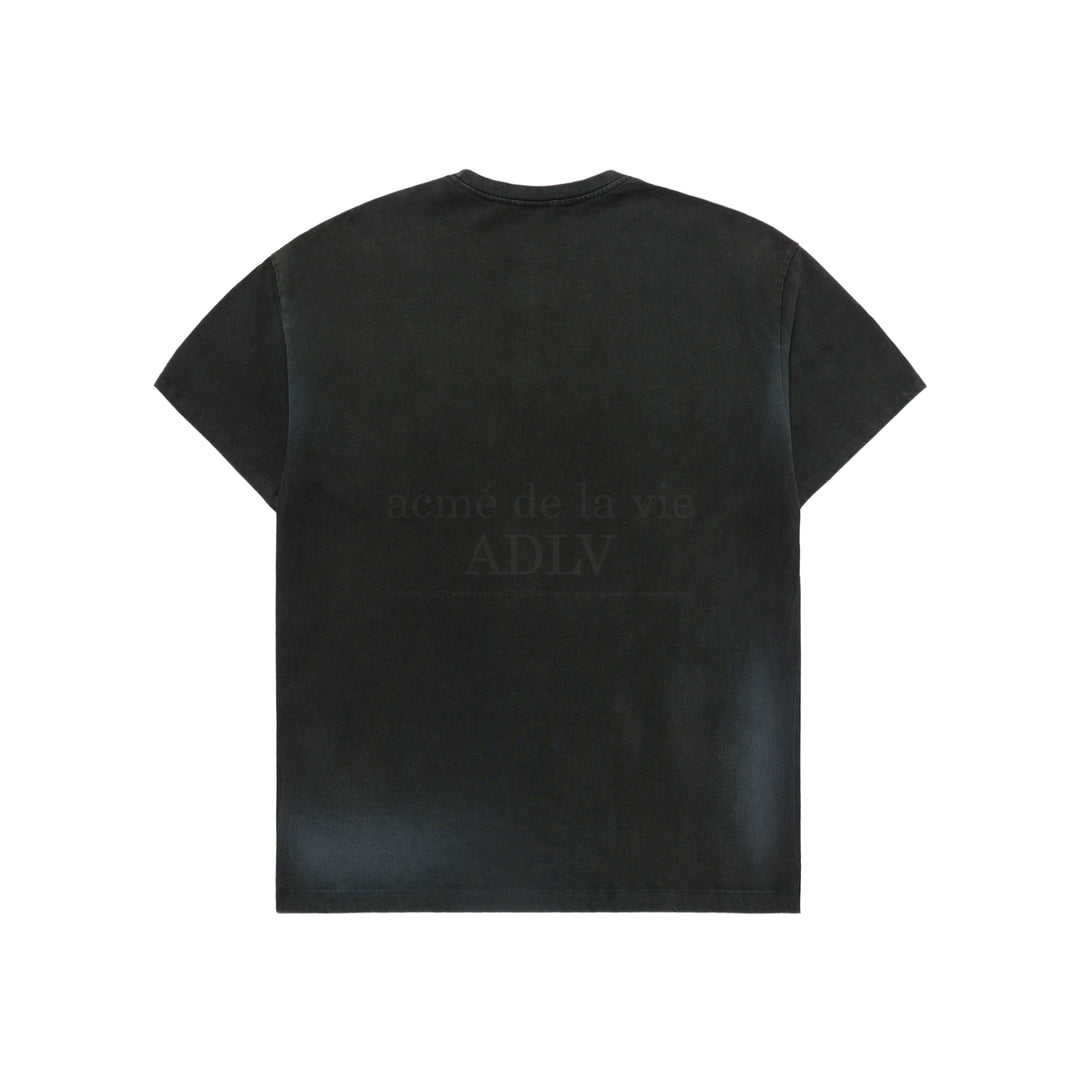 METAL LOGO WASHED SHORT SLEEVE T-SHIRT BLACK