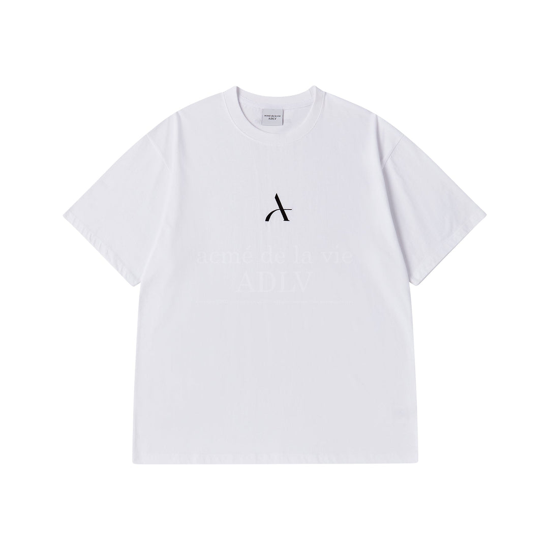 ADLV ONE POINT LOGO SHORT SLEEVE T-SHIRT WHITE