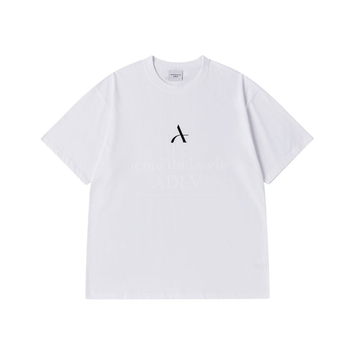 ADLV ONE POINT LOGO SHORT SLEEVE T-SHIRT WHITE