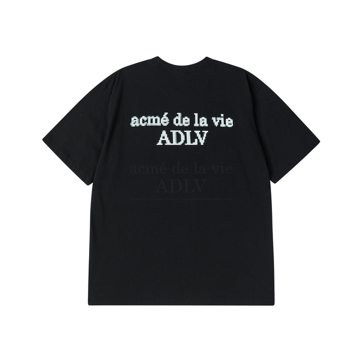 ADLV PIXEL BASIC LOGO SHORT SLEEVE T-SHIRT BLACK