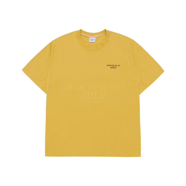 ADLV PIXEL BASIC LOGO SHORT SLEEVE T-SHIRT MUSTARD