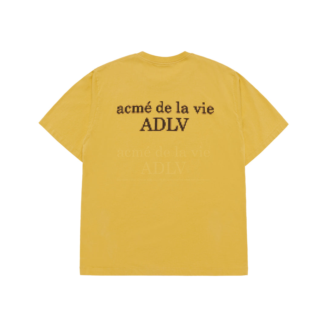 ADLV PIXEL BASIC LOGO SHORT SLEEVE T-SHIRT MUSTARD