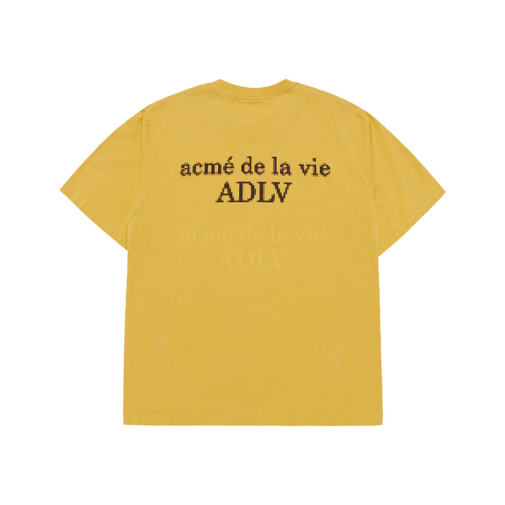 ADLV PIXEL BASIC LOGO SHORT SLEEVE T-SHIRT MUSTARD