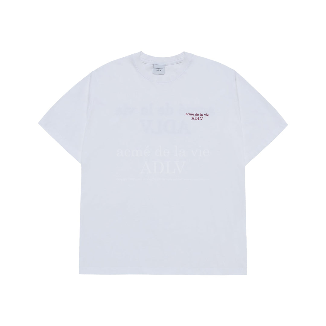 ADLV PIXEL BASIC LOGO SHORT SLEEVE T-SHIRT WHITE