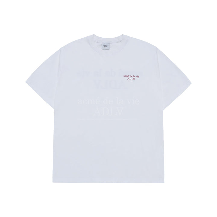 ADLV PIXEL BASIC LOGO SHORT SLEEVE T-SHIRT WHITE