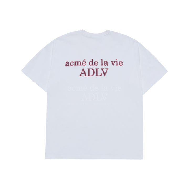 ADLV PIXEL BASIC LOGO SHORT SLEEVE T-SHIRT WHITE