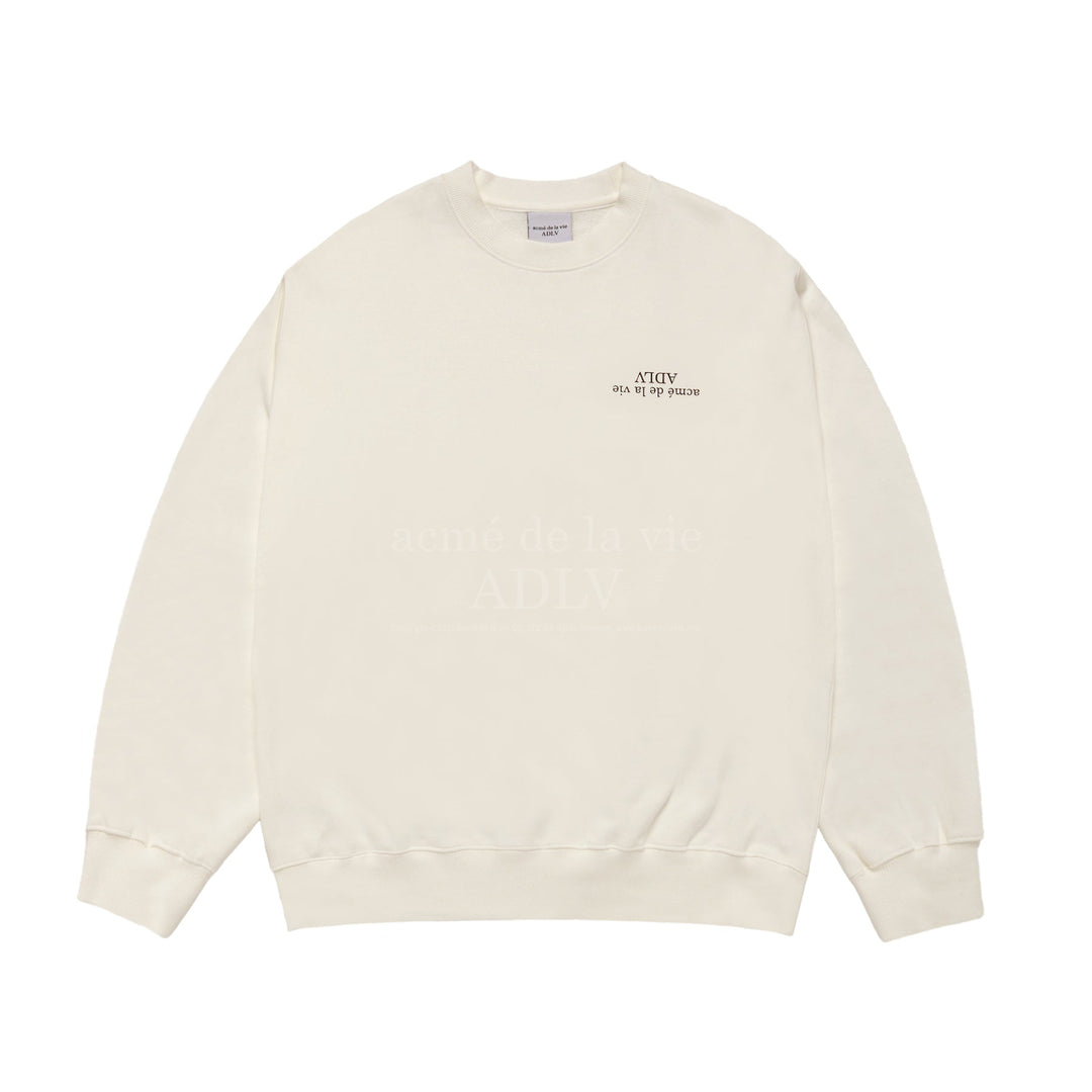 UPSIDE DOWN LOGO NAPPING ZURRY SWEATSHIRTS IVORY