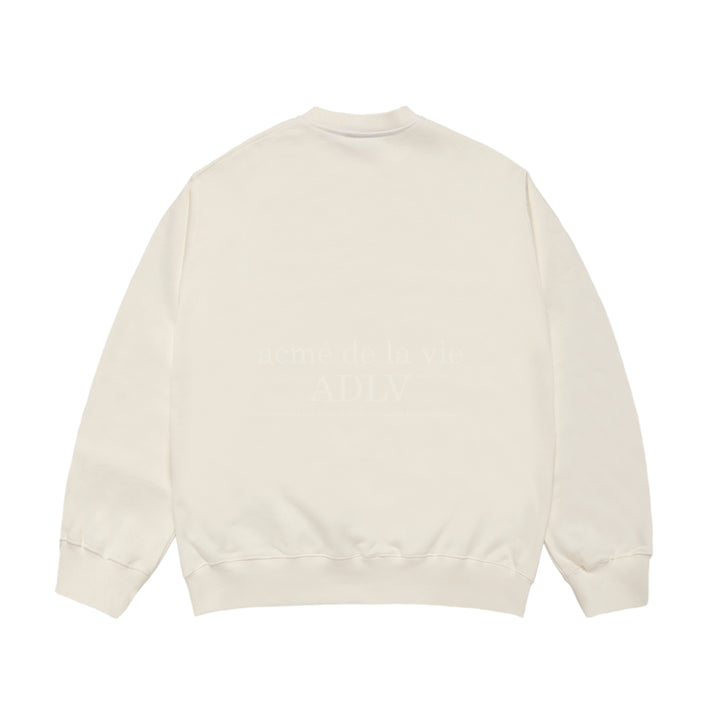 UPSIDE DOWN LOGO NAPPING ZURRY SWEATSHIRTS IVORY